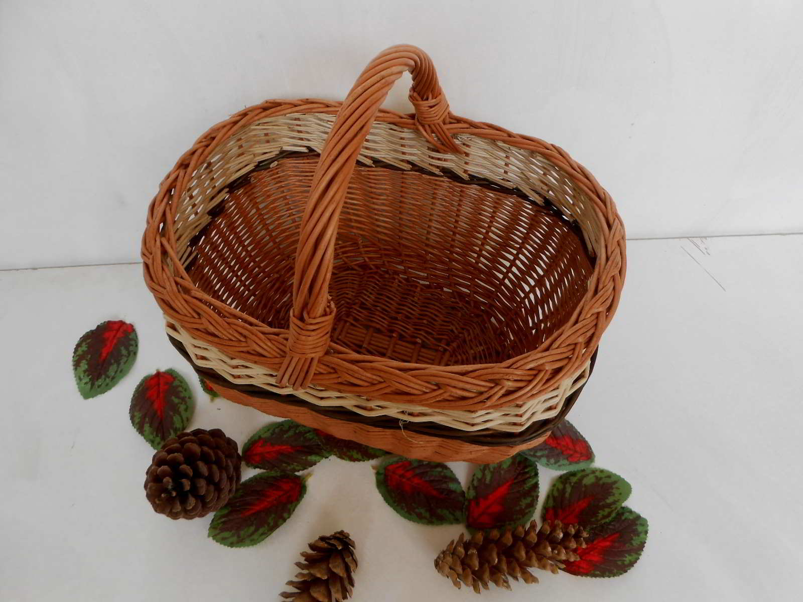 Nsmykhg 3 Cesti Per Pane In Finto Rattan, Vimini Sintetico Marrone, 30cm, Per Frutta, Verdure E Organizzazione Cucina